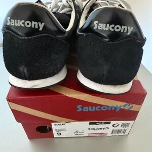 Saucony Womens Black and White Sneakers